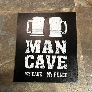 Private Label Black and White Man Cave Sign